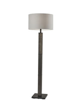 Load image into Gallery viewer, Traditional Shaped Floor Lamp With Off-White Drum Shade - Black