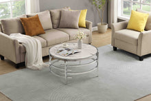 Load image into Gallery viewer, Elegant Round Table With Sintered Stone Top & Sturdy Metal Frame
