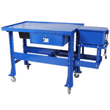 Load image into Gallery viewer, Mobile Tear Down Table With 3.5 Gallon Part Washer And 110V Pump - Blue