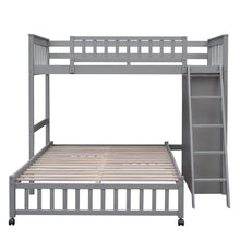 Load image into Gallery viewer, Bunk Bed With 6 Drawers And Flexible Shelves, Bottom Bed With Wheels
