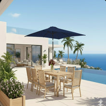 Load image into Gallery viewer, Rectangular Patio Umbrella With Crank Tilt, Polyester UV-Resistant Canopy