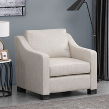 Load image into Gallery viewer, Nightowl - Upholstered Club Chair With Sloped Arms And Wood Legs - Beige