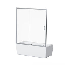 Load image into Gallery viewer, Single Sliding Shower Door For Bathtub With And Handle - Chrome