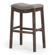 Load image into Gallery viewer, Solid Wood Backless Bar Height Bar Chair - Taupe / Brown