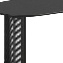 Load image into Gallery viewer, 66" Solid Wood Double Pedestal Base Oval Dining Table - Black