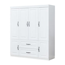 Load image into Gallery viewer, 72" Six Door Two Drawer Combo Dresser - White