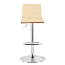 Load image into Gallery viewer, 42" Swivel Low Back Adjustable Height Bar Chair - Cream / Silver
