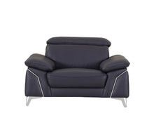 Load image into Gallery viewer, Genuine Italian Leather Chair - Navy Blue