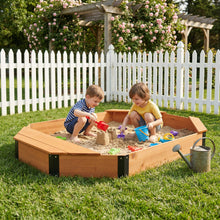 Load image into Gallery viewer, Octagon Sandbox With Storage, Sandpit With Cover And Liner For Backyard
