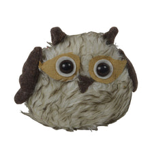 Load image into Gallery viewer, Fabric Owl Figurine - Brown / White / Yellow