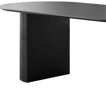 Load image into Gallery viewer, 79'' Wood Double Pedestal Base Oval Dining Table - Black