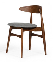 Load image into Gallery viewer, Upholstered Fabric Wishbone Back Dining Side Chairs (Set of 2) - Gray