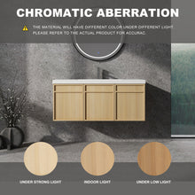 Load image into Gallery viewer, Wall-Mounted Bathroom Vanity With Resin Sink And Soft Closing Doors