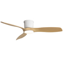 Load image into Gallery viewer, Flush Mount Ceiling Fan With Dimmable LED Light, 3 Blades, Reversible DC Motor Blades For Living Room