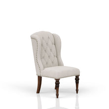 Load image into Gallery viewer, Upholstered Wing Host Chair - Light Gray