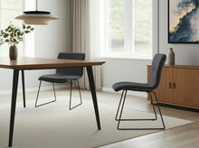 Load image into Gallery viewer, Modern Upholstered Fabric Dining Side Chairs (Set of 2) - Gray