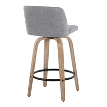 Load image into Gallery viewer, Toriano - Contemporary Fixed-Height Counter Stool & Swivel With Round Footrest (Set of 2)