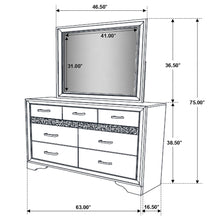 Load image into Gallery viewer, Annie - 7 Drawer Dresser With Mirror - Black