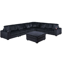 Load image into Gallery viewer, Contemporary Style Modular Sectional Sofa Set With USB, Cup Holder