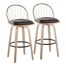 Load image into Gallery viewer, Riley - Industrial / Urban Fixed Height Barstool With Swivel With Removable Cushion (Set of 2)