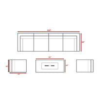Load image into Gallery viewer, Outdoor Elegance Conversation Set With Fire Pit