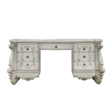 Load image into Gallery viewer, 67" Wood Vanity Table With Seven Drawers - Antiqued White