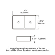 Load image into Gallery viewer, Double Bowl Apron Front Kitchen Sink 32", Sturdy And With Scratch Resistant - White