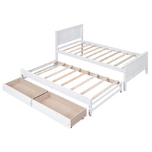 Load image into Gallery viewer, Platform Bed With Trundle And Drawers