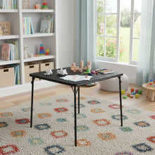 Load image into Gallery viewer, Wood Iron Folding Square Card Table - Black