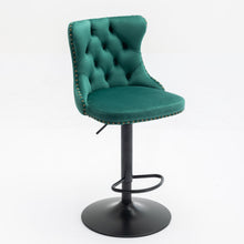 Load image into Gallery viewer, Swivel Barstools Adjusatble Seat Height, Modern Upholstered Bar Stools With Backs Comfortable Tufted For Home Pub And Kitchen Island (Set of 2)