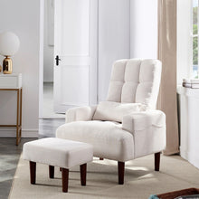 Load image into Gallery viewer, Living Room Sofa Single Chair And Ottoman, Modern Multi-Function Fabric Living Room Sofa Lounge Chair Bed And Stool. Soft Leisure Single Chair Adjustable Into 5 Angles With Sofa Bed