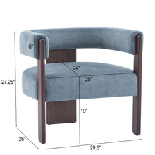 Load image into Gallery viewer, Modern Upholstered Accent Arm Chair With Barrel Back Design
