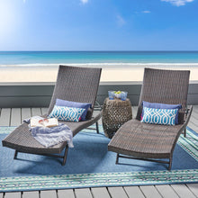 Load image into Gallery viewer, Kauai - Modern Style Wicker Chaise Lounge - Brown Multi