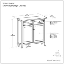 Load image into Gallery viewer, Warm Shaker - Entryway Storage Cabinet - Brown