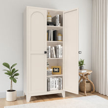 Load image into Gallery viewer, Shapely Doors Cabinet, Metal Storage Cabinet With Doors And Adjustable Shelves