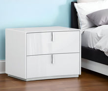 Load image into Gallery viewer, Two Drawers Manufactured Wood Nightstand - White