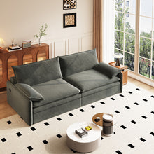 Load image into Gallery viewer, 4 Seat Convertible Sleeper Sofa Bed, Modern With Storage
