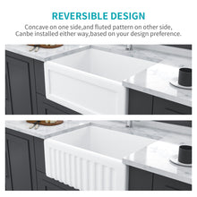 Load image into Gallery viewer, Apron Front Reversible Single Bowl Kitchen Sink & Grid And Strainer