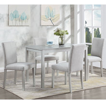 Load image into Gallery viewer, Dining Table Set With Crystal Decoration And Upholstered Chairs