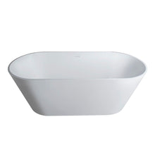 Load image into Gallery viewer, Solid Surface Soaking Freestanding Bathtub For Bathroom - Matte White