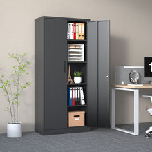 Load image into Gallery viewer, Heavy Metal Garage Storage Cabinet With Locking Doors, Steel, Adjustable Shelves
