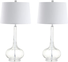 Load image into Gallery viewer, 29" Novelty Table Lamps With Drum Shades (Set of 2) - Clear