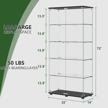 Load image into Gallery viewer, Display Cabinet With Shelf Double Doors And Lock