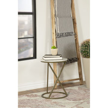 Load image into Gallery viewer, Balboa - Round Accent Side Table With Sculptural Base - White