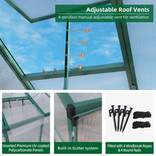 Load image into Gallery viewer, Polycarbonate Walk-In house, Raised Base For Outdoor In All Season
