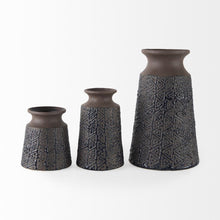 Load image into Gallery viewer, Abstract Cylinder Table Vase (397488) - Brown
