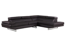 Load image into Gallery viewer, Leather L Shaped Two Piece Corner Sectional - Brown
