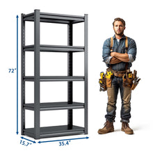Load image into Gallery viewer, Industrial Heavy Duty Metal Garage Shelving Unit, Adjustable Storage Rack