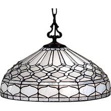 Load image into Gallery viewer, 9" Unique Statement Two Light Glass Dimmable Chandelier With Shades - Black / White