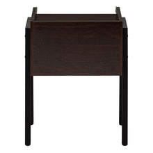 Load image into Gallery viewer, Rectangular Accent Table With Black Metal Legs - Espresso
